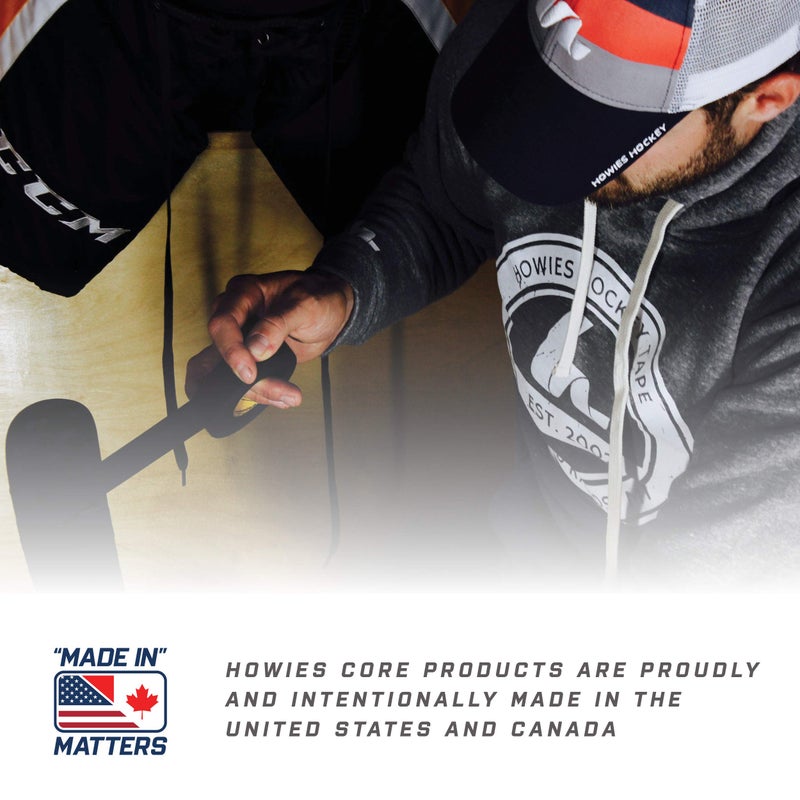 Howies شريط قماش ممتاز من Howies Hockey Stick أو شريط شين 3 عبوات تختارها الألوان - قماش (1 بوصة × 25 ياردة طويلة) شفاف/بولي (1 بوصة × 30 ياردة) مع شريط قصدير مجاني ((3) أسود) - Image 2